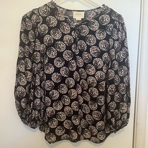 Maeve patterned button up blouse (Anthropologie)